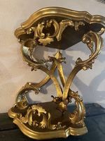Mensole angolari Vintage in legno con decorazioni d'orate