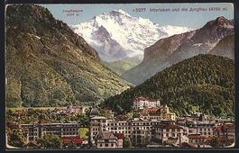 Interlaken, Teilansicht des Ortes mit Ju