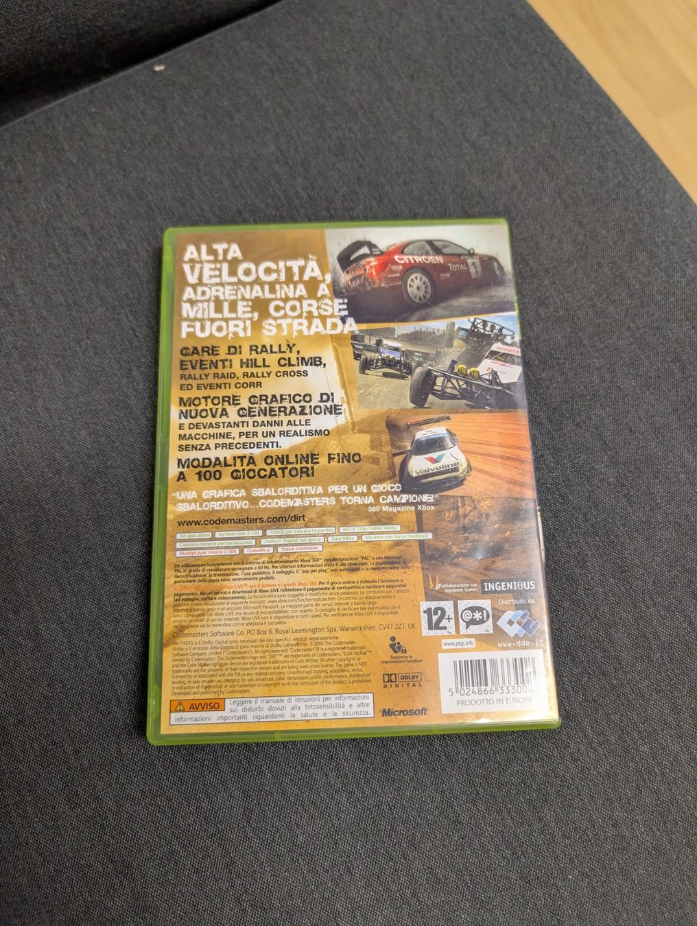 Giochi: Colin mcRae Dirt Microsoft Xbox 360 – Usato da Giubiasco venduto da Ticinerd 1