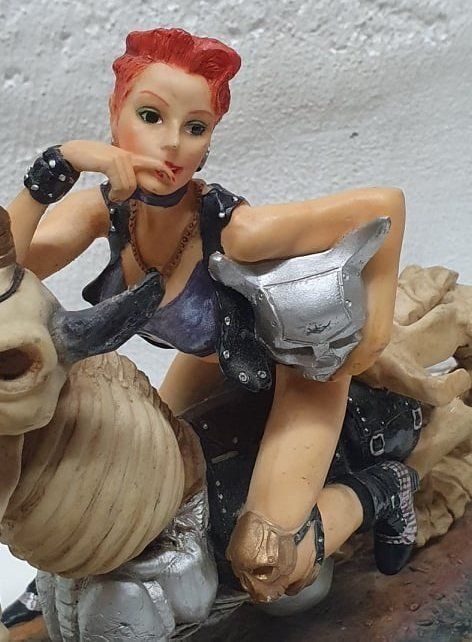 Sculture & Statue: GOTHIC BIKERFIGUR -Motorradfigur Veronese signiert – Usato da Prêles venduto da Podencogalgo 6