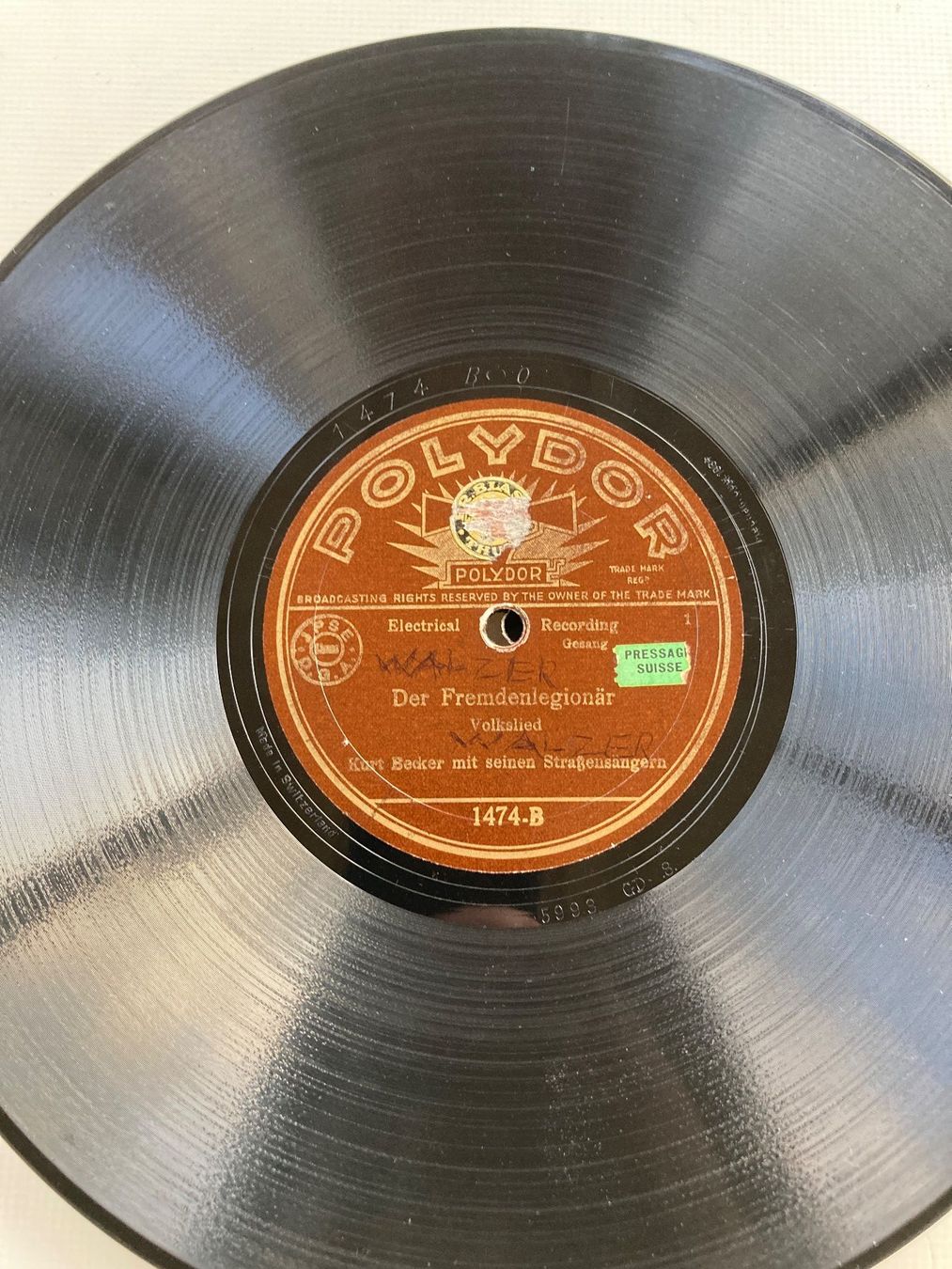 Dischi in vinile: 9 deutsche /schweizerische Schellackplatten fürs Grammophon – Usato da Altstätten SG venduto da orthophonix 3
