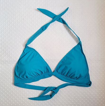 Türkis Bikini Top, Neckholder, Gr. 44C