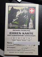 Rekrutierungs-Ehren-Karte Militär CH Armee 1940