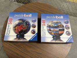 2x Puzzle- Ball- Erdkugel Ravensburger
