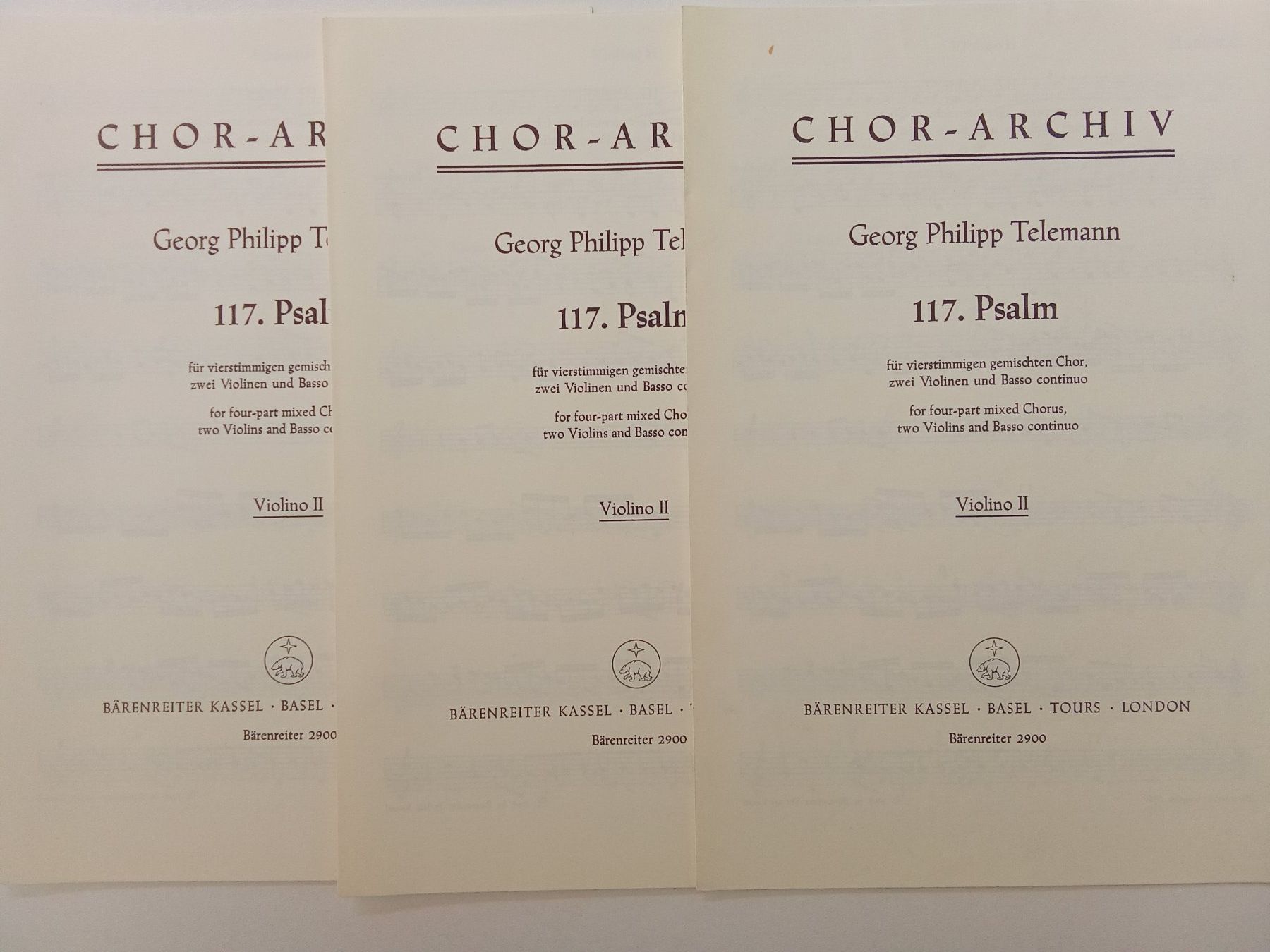 Bücher: Telemann: 117. Psalm, Aufführungsmaterial – Gebraucht aus Bilten von Bora3 7