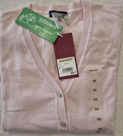 Manor Strickjacke, hellrosa, Grösse XS, neu mit Etikett