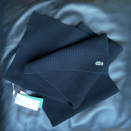 Schal Lacoste, schwarz, neu mit Etikett