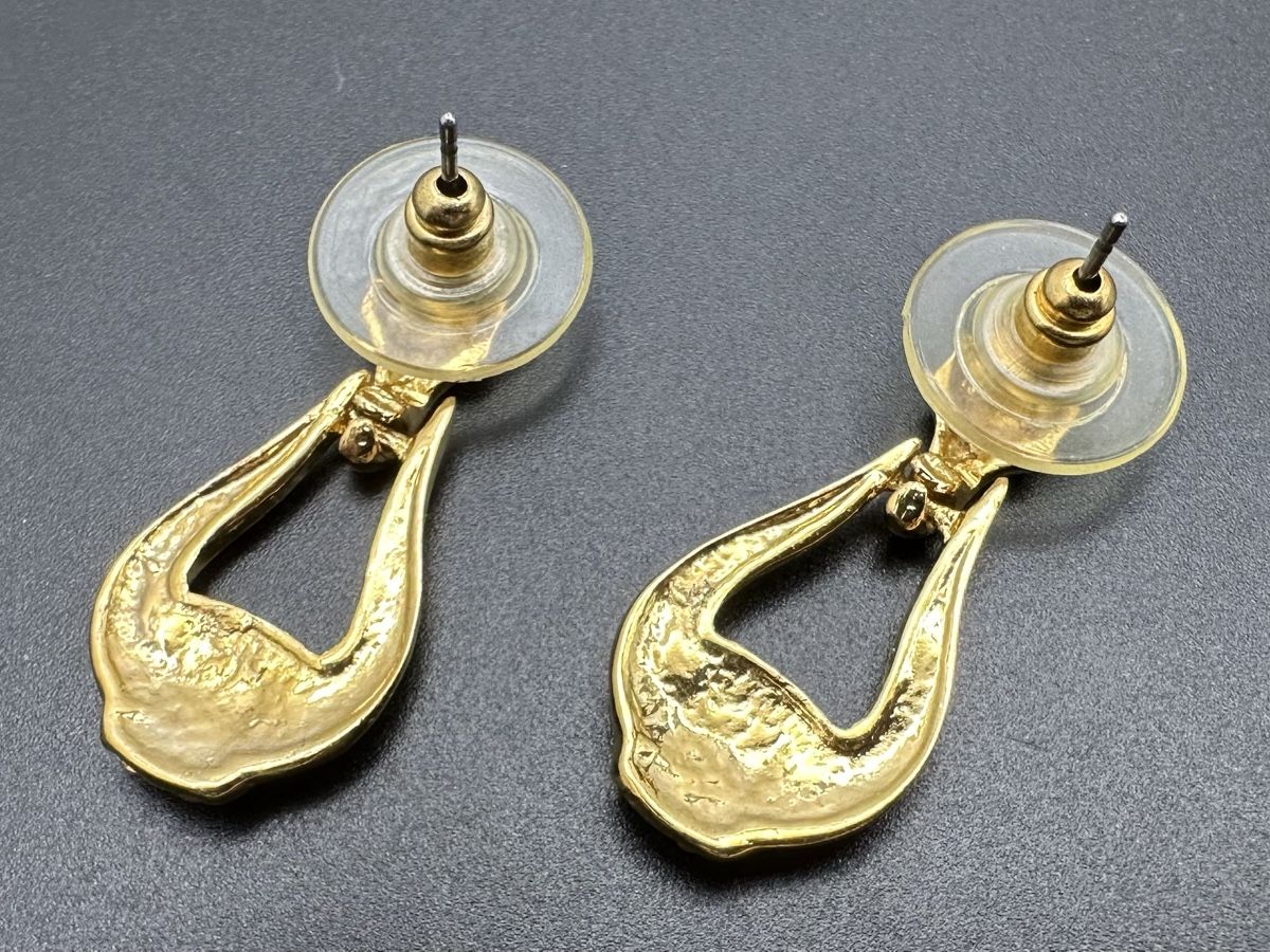 Orecchini pendenti & Orecchini a lobo: Vintage Ohrringe mit weißen Strass – Usato da Lamone venduto da LaCantinaMagica 5