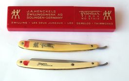 2 Friodur Rasiermesser Inox Henckels Zwillingswerk Solingen