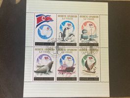 Korea 1991 Kleinbogen Antarktis Expeditionen Pinguine gest.