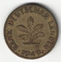 10 Pfennig Münze - Sammlermünze - BANK DEUTSCHER LÄNDER 1949