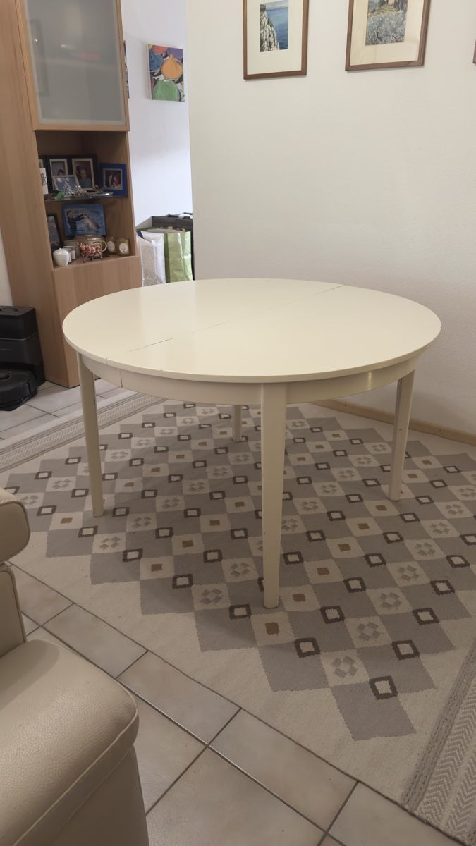 Ikea Tavoli: Table ronde extensible blanc bon état – Usato da Nyon venduto da Christophe7