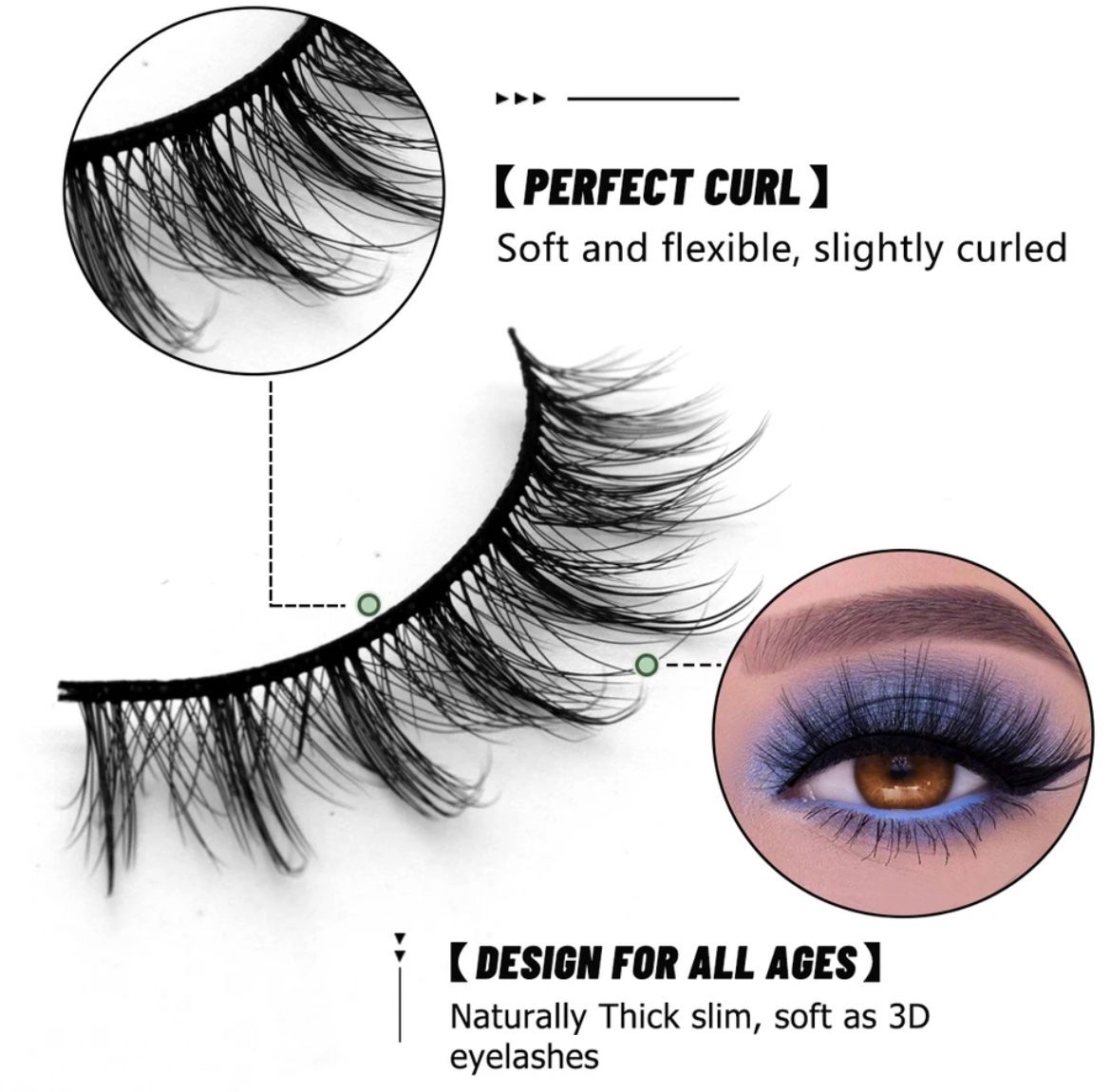 Make-up: 7 Paare falsche Wimpern – Nuovo e nell'imballaggio originale da Oberegg venduto da Alepokemon