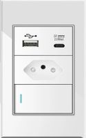 Steckdose mit USB-A/C und Schalter neu