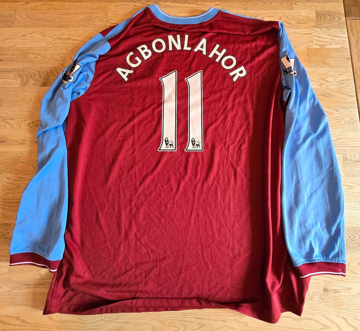 Nike Canottiere & Pantaloni: Aston Villa | Agbonlahor | 2008/09 | Longsleeve | mit Patch – Usato da Zollbrück venduto da MiKron