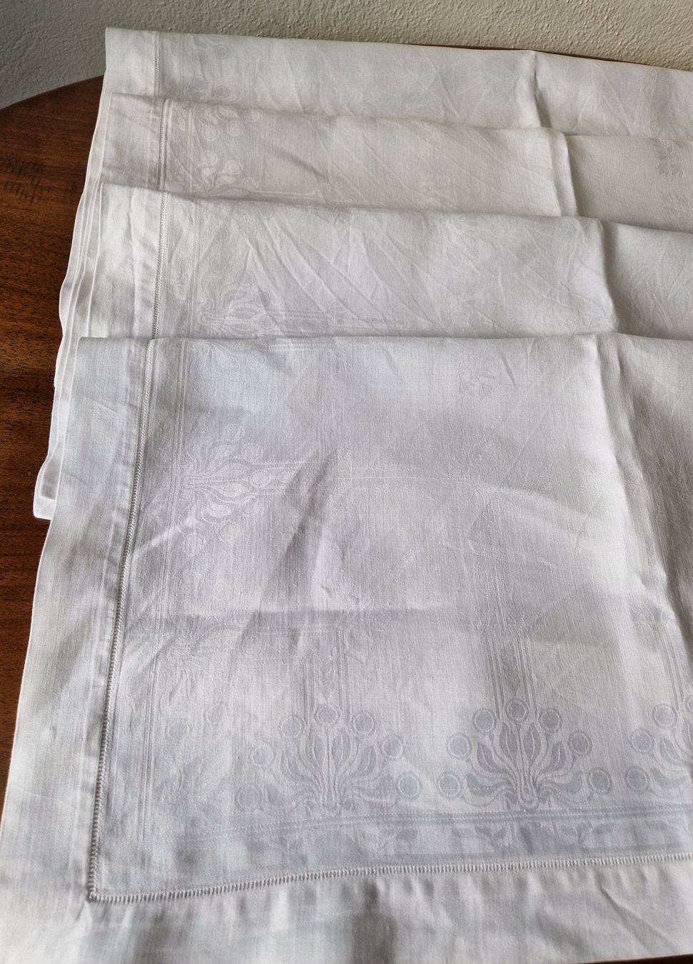 Tovaglioli: 5 edle, weisse Damast-Servietten mit Monogramm – Nuovo (secondo la descrizione) da Bern venduto da Antikbatik 2