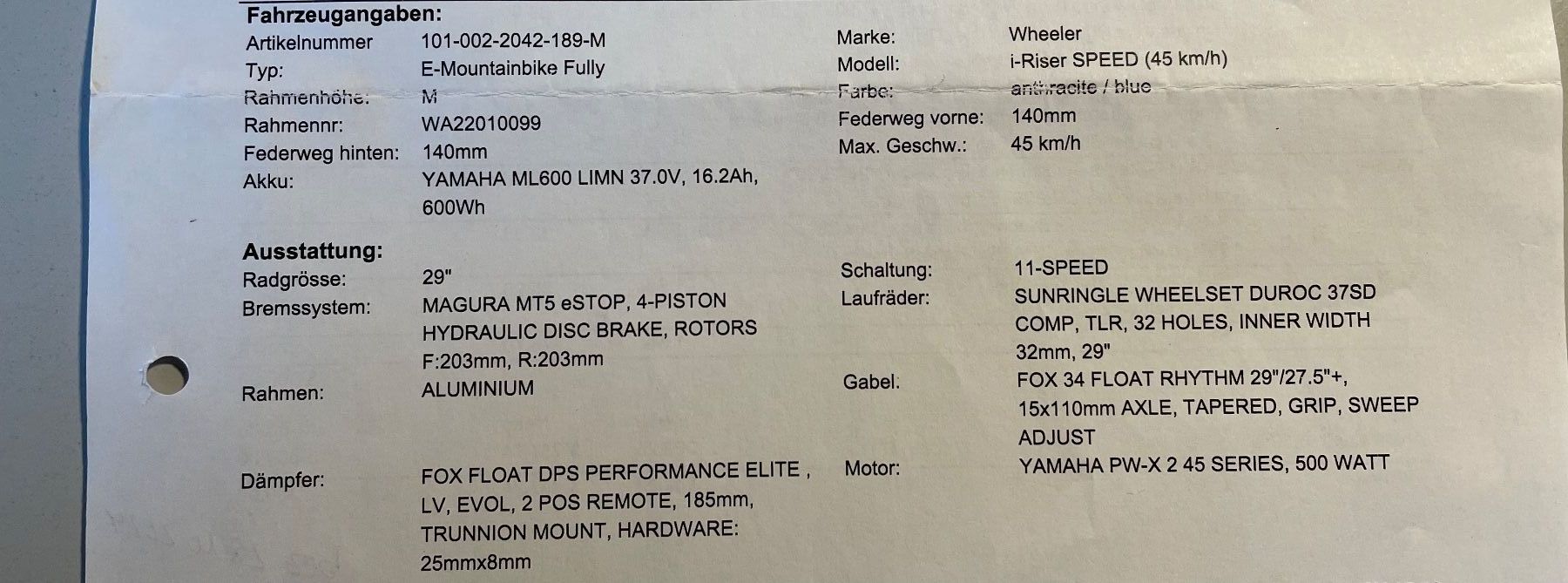 Wheeler Biciclette: Wheeler i-Riser SPEED (45 km/h) – Usato da Bettlach venduto da Echo2 9