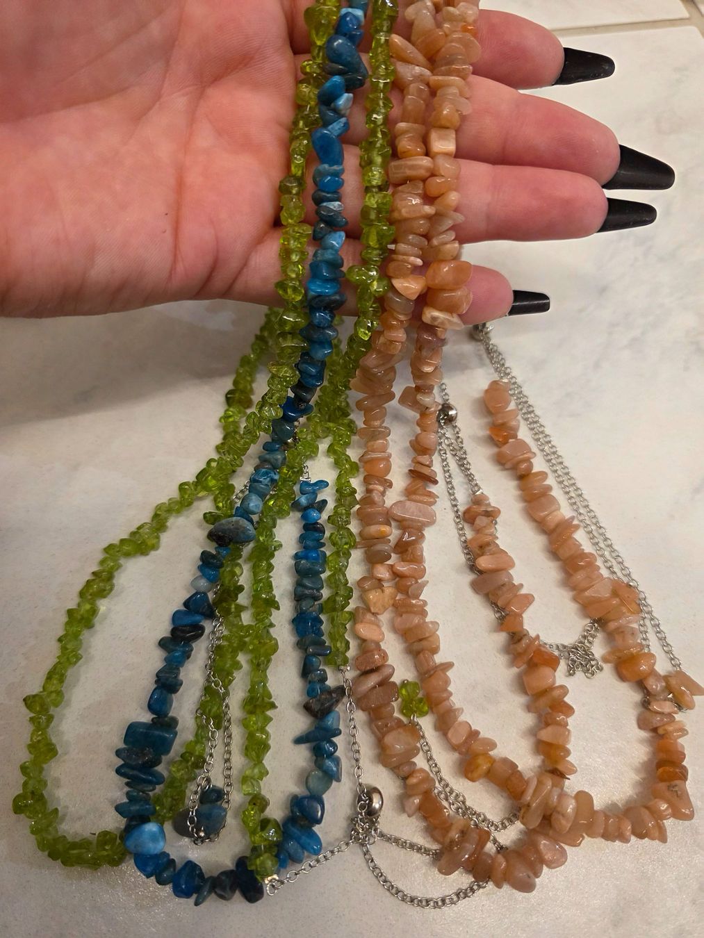 Minerali & Pietre curative: 5 Edelstein Halsketten Set – Nuovo e nell'imballaggio originale da Matzingen venduto da Shay_Crystalz