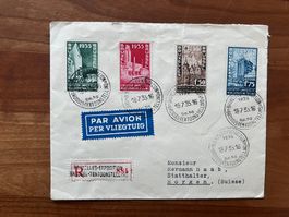 Begien 1935 Brief Weltausstellung 386-389    (V677)
