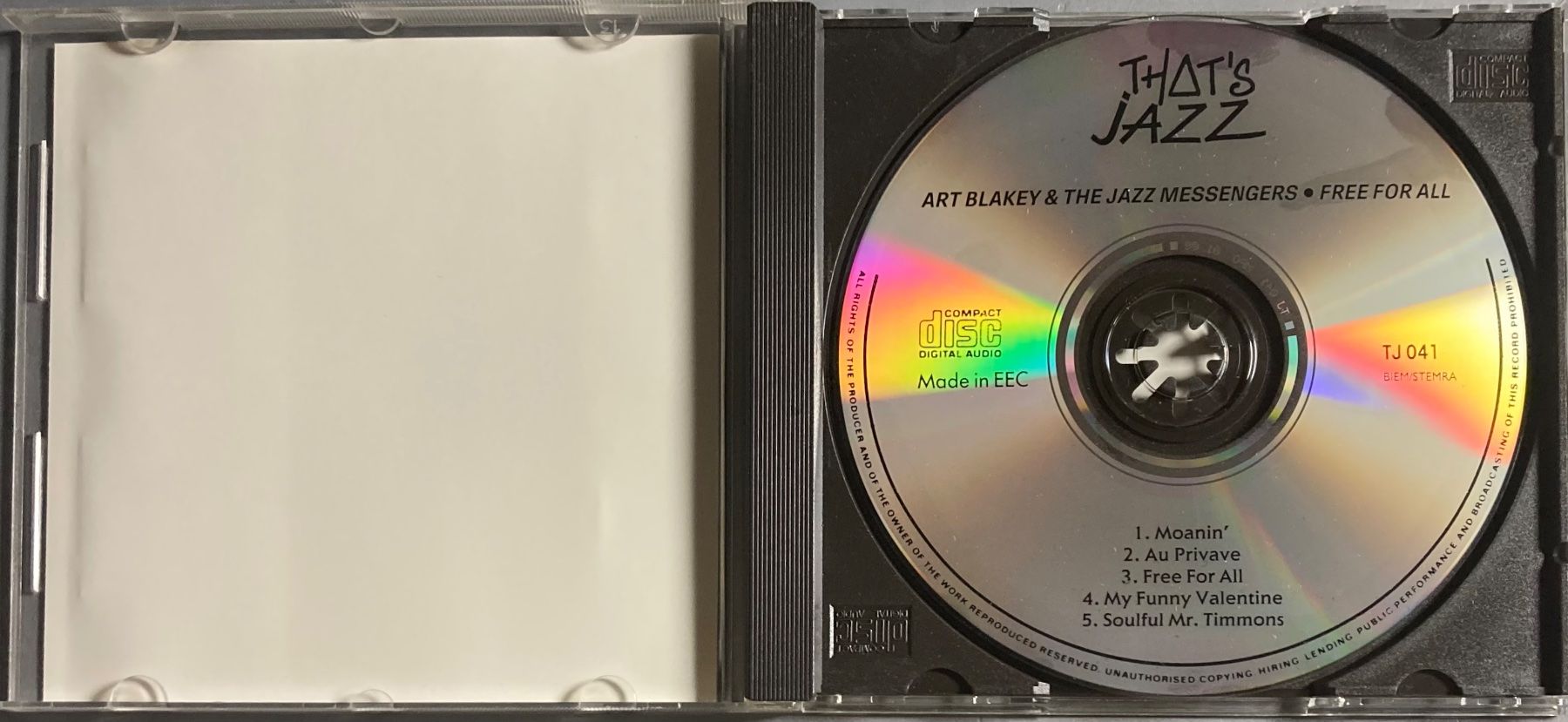CD: ART BLAKEY - FREE FOR ALL – Usato da Poliez-Pittet venduto da Newtown-Records 2