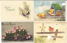 4 AK - Frohe Ostern - Joyeuses Paques