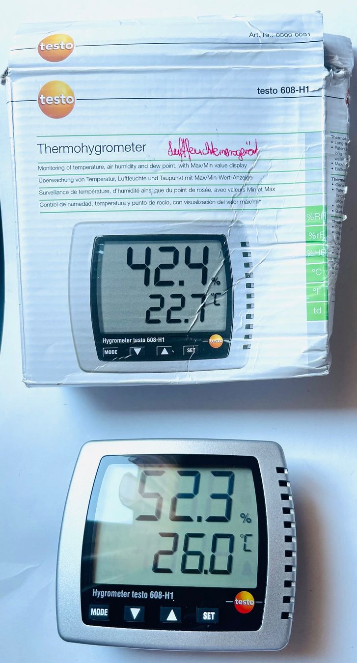 Misurare: Luftfeuchtigkeits-Messgerät, Thermohygrometer, Testo 608,neu – Nuovo e nell'imballaggio originale da Basel venduto da TOMFAN 2