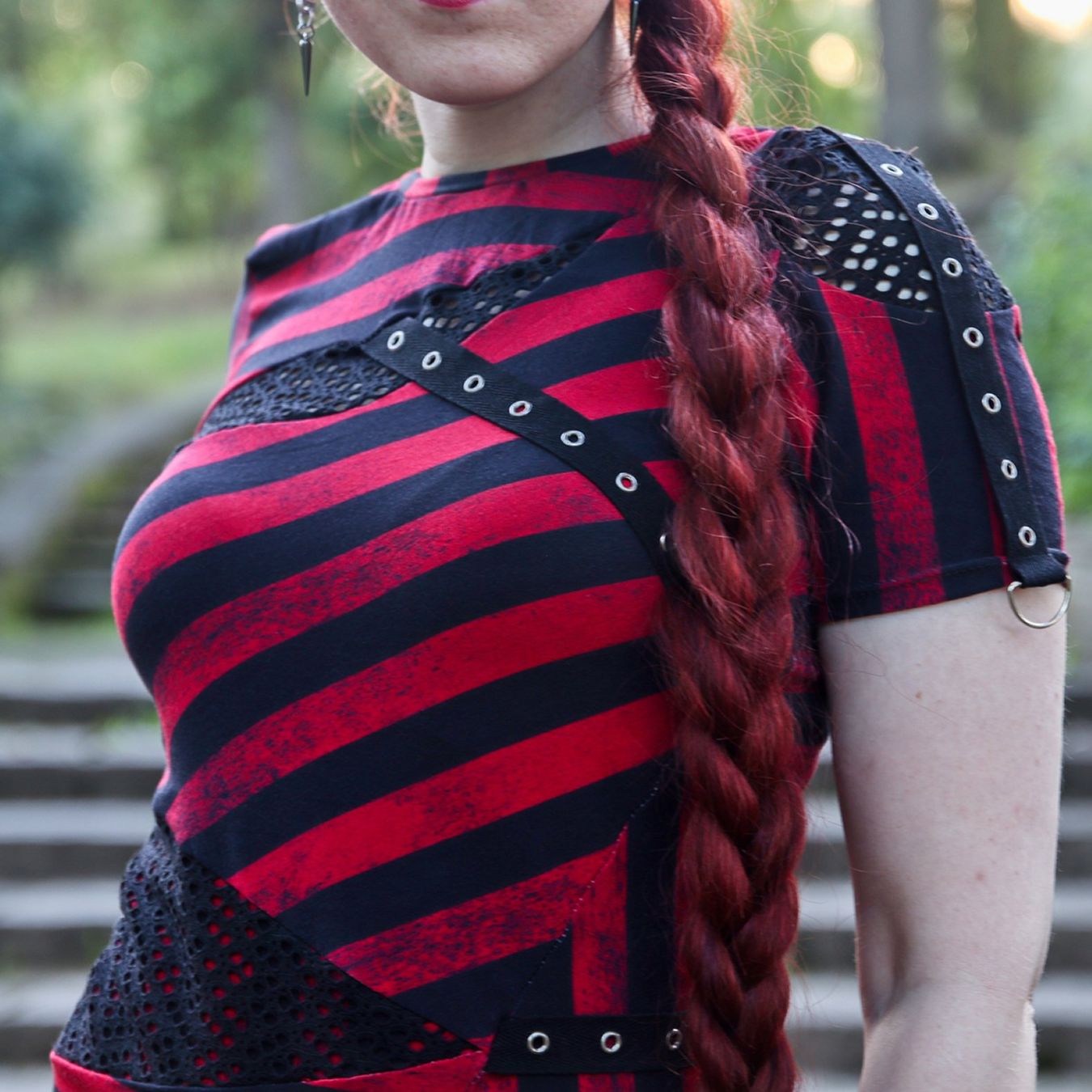 Tessuti: Jersey Streifen "Stripes" rot Stoff je m – Nuovo e nell'imballaggio originale da Wiesenberg venduto da mountain-merch 3