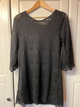 Kleid gehäkelt schwarz Grösse S guter Zustand