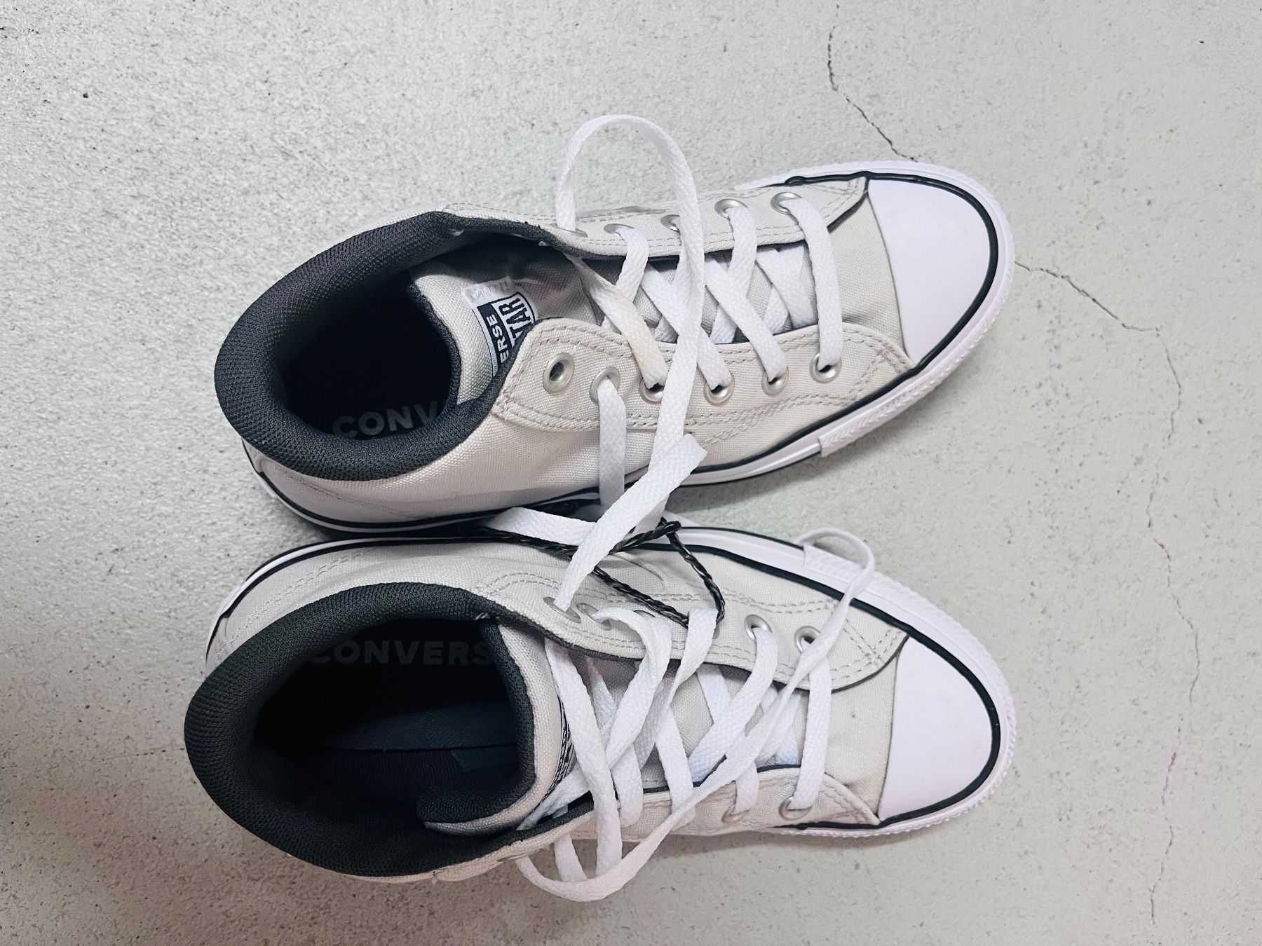 Converse Scarpe da uomo: Converse, Gr. 39, Hellgrau, top Zustand, geswaschen – Usato da Hirzel venduto da smunoz