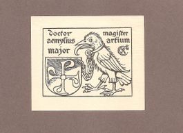 Ex-libris héraldique MAJOR, Emil (1879-1947). Carl Roschet