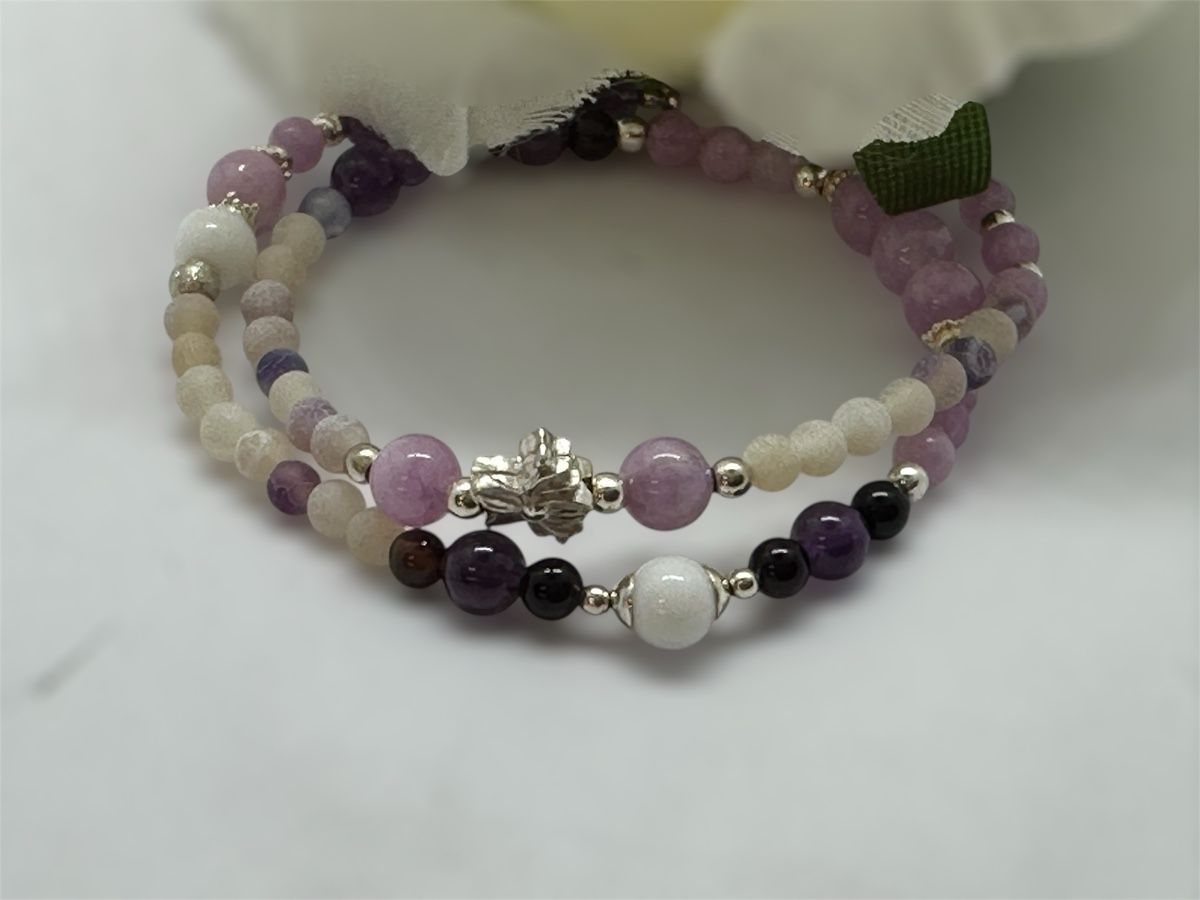 Armbänder & -reifen: Doppelarmband aus Edelsteinen – Neu und originalverpackt aus Niederglatt ZH von Silberschmuck-design