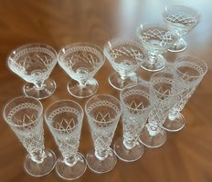 Rarität 11er Set Kristallgläser