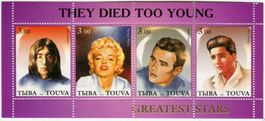 Block "John Lennon, Marilyn Monroe, Elvis Presley". Tuwa