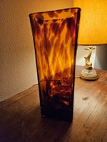 Schildpatt-Glasvase, Murano-Stil / 1980s