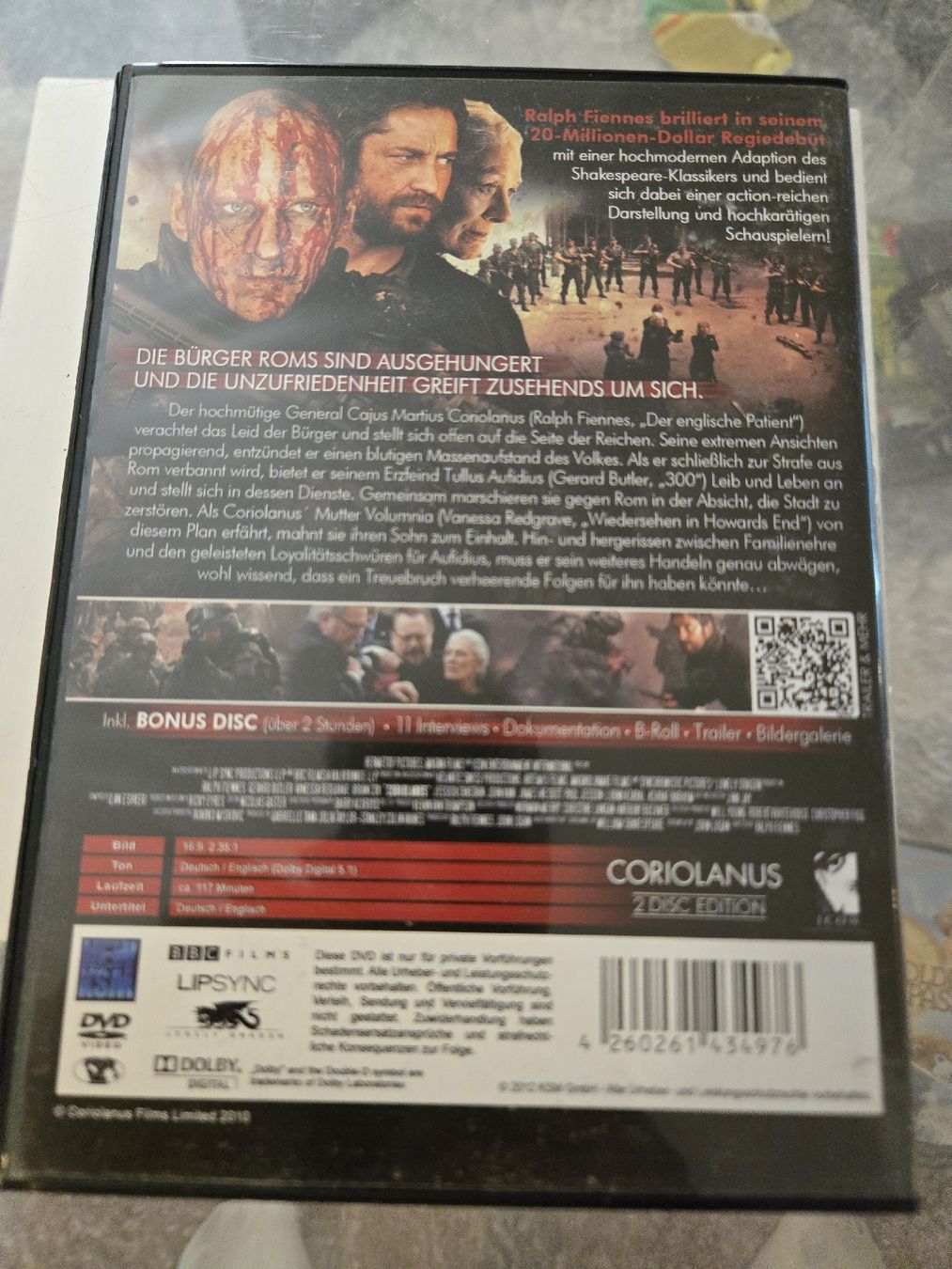 Tutti i DVDs: Coriolanus DVD – Usato da Bussigny venduto da Kfdlt 1