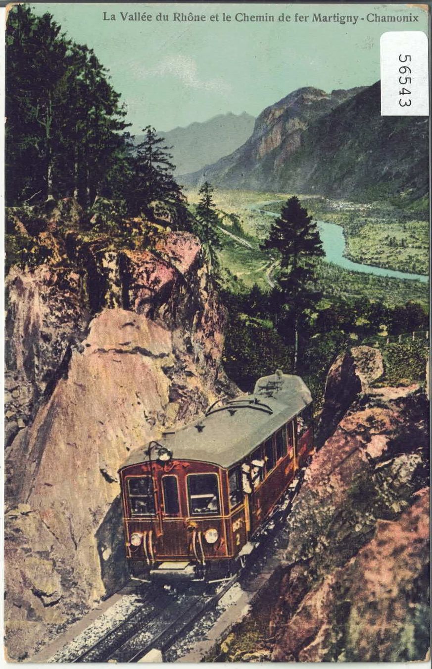 Cartoline postali: La Vallee du Rhone et le Chemin de fer Martigny-Chamonix – Usato da Ettingen venduto da Kartenplanet