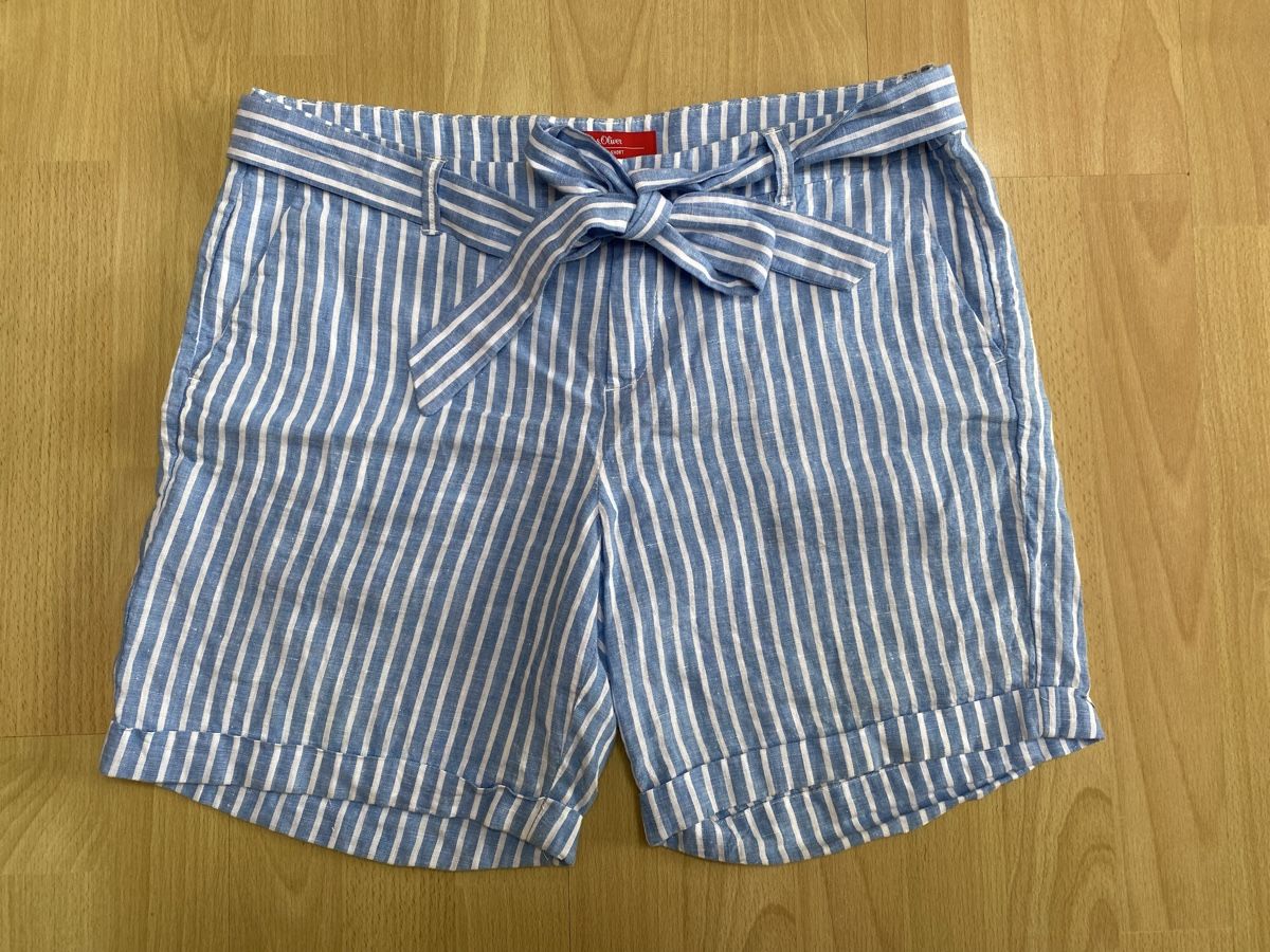 S.Oliver Pantaloni: s.Oliver Leinen Shorts, Gr.40, Neuwertig – Nuovo (secondo la descrizione) da Buochs venduto da H16