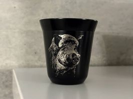 Neuer Edelstahlbecher Jagd Wildschwein 