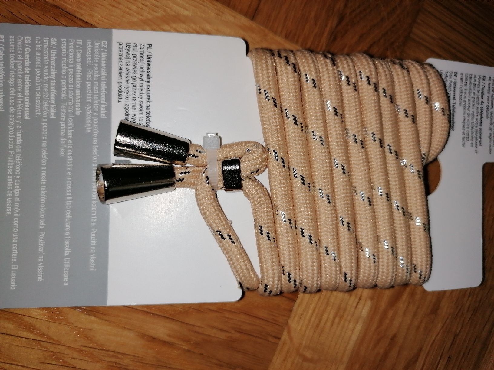 Catenine: Handykette Universal Neu mit Schnur beige Glitzer – Nuovo e nell'imballaggio originale da Dübendorf venduto da lus_d2rx 1