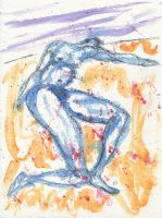 Aquarell: Ausgestreckt