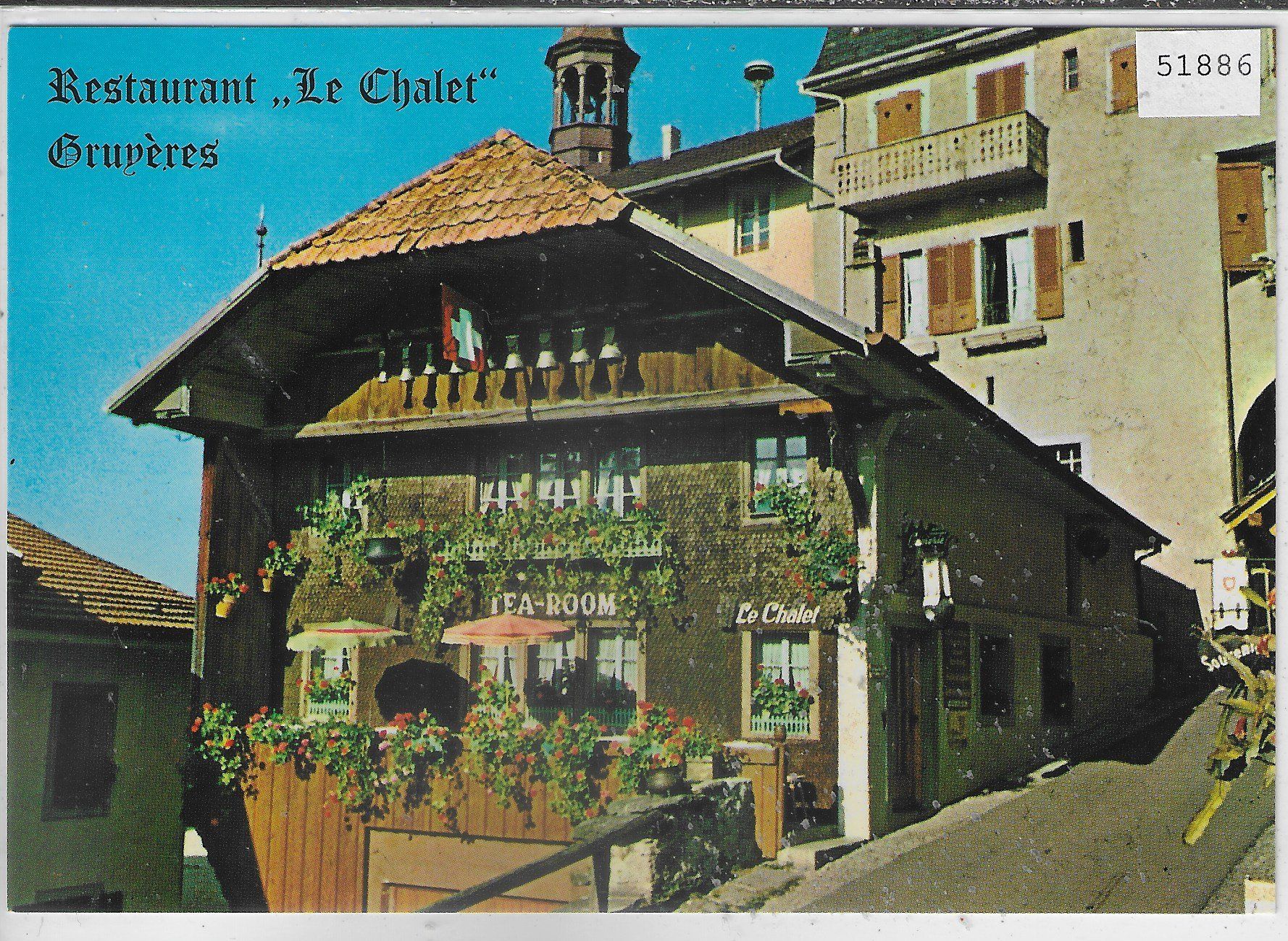 Cartoline postali: Restaurant "Le Chalet" Gruyeres – Usato da Ettingen venduto da Kartenplanet
