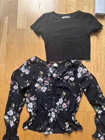 H&M Bluse und Pull&Bear Croptop Grösse 34/S