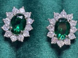 Boucles d’oreilles émeraudes ✨