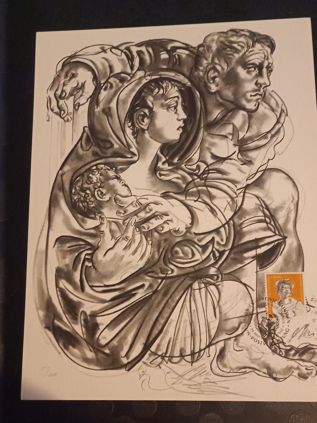 Autografi: Hans Erni - handsignierte UN Lithographie – Usato da Menziken venduto da Artographs