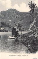 Piora TI // Gruss aus Piora Boot ca. 1910