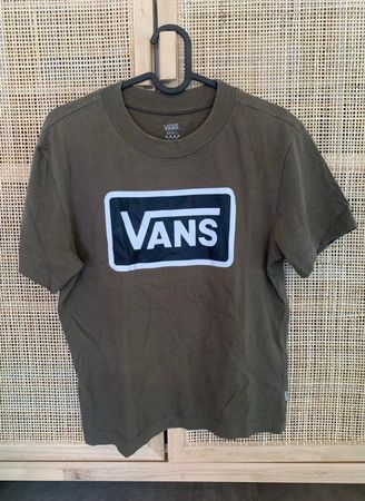 T-shirt Vans logo rectangle taille S brun Khaki