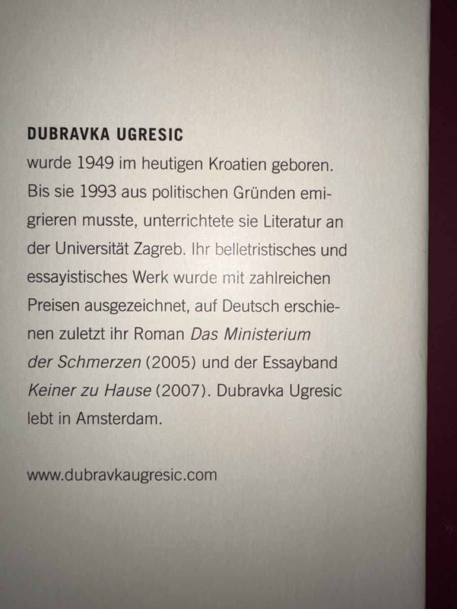 Bücher: Baba Jaga legt ein Ei - Dubravka Ugresic – Gebraucht aus Bern von schnupka 2