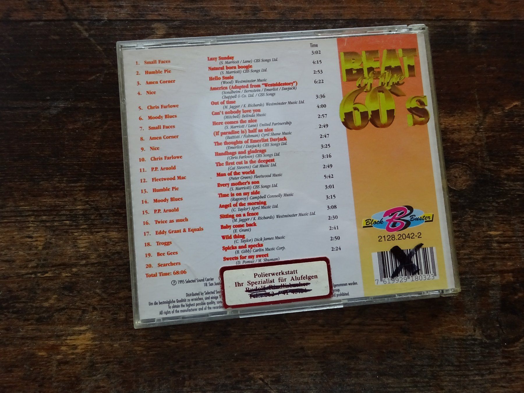 CD: Beat-60's/20 Tracks – Usato da Rothrist venduto da Mistery1 1