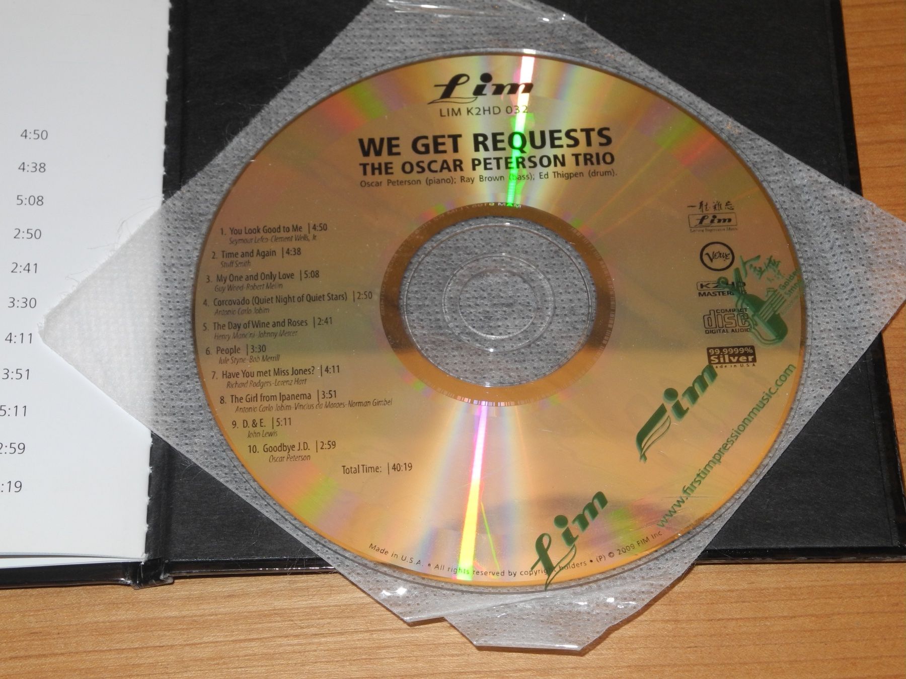 CD: OSCAR PETERSON TRIO - WE GET REQUESTS - LIM - K2HD MASTERING – Nuovo (secondo la descrizione) da Fahrwangen venduto da Swirl2 5