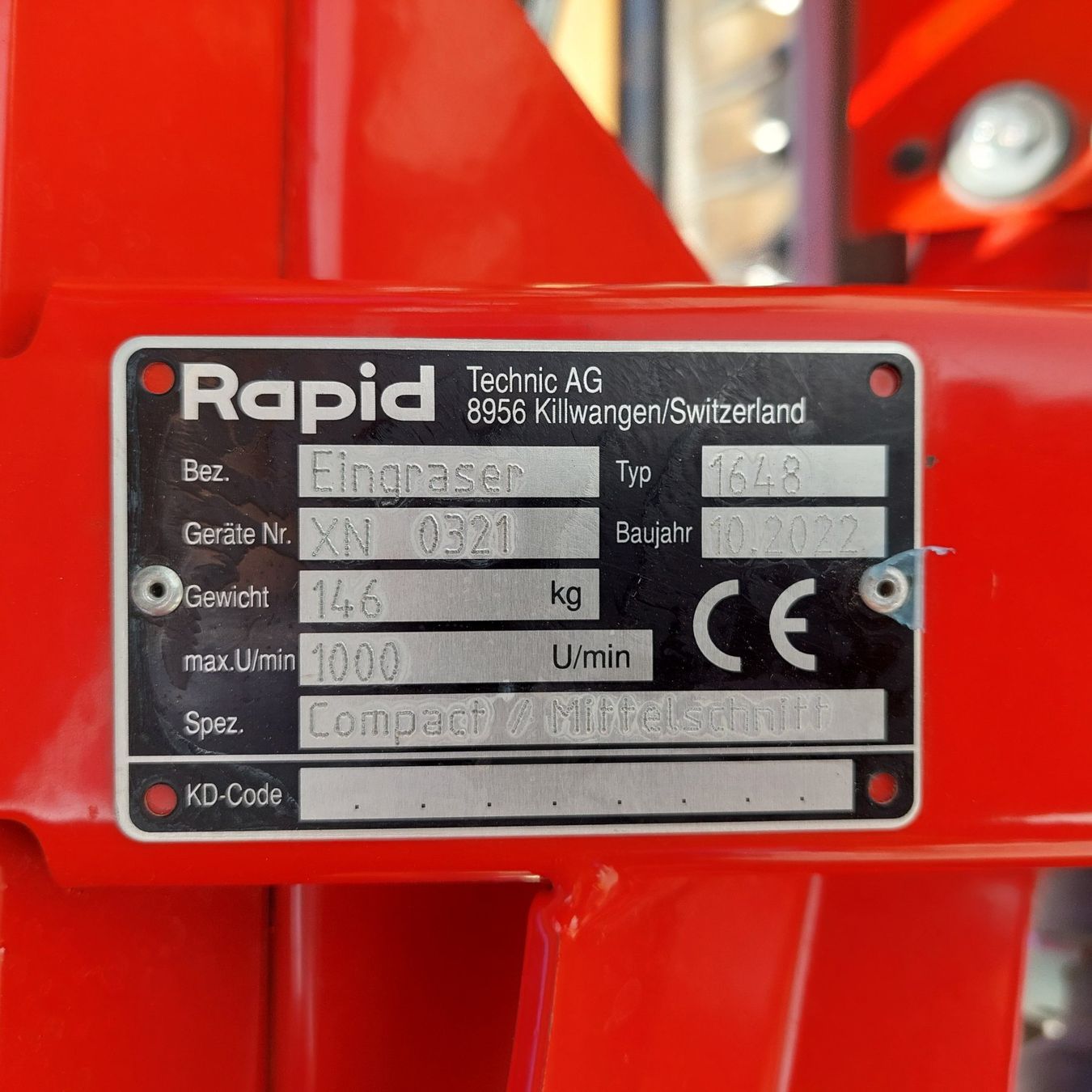 Rapid Tutte le macchine: Rapid Euro Compact Eingraser – Nuovo (secondo la descrizione) da Gossau SG venduto da Gardener 1